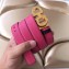 Ferragamo Saffiano Calf Leather Belt 25mm Width Hot Pink