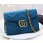 Gucci Velvet GG Marmont Matelassé Chevron Mini Bag 474575 Blue 2017