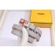 Fendi Rainbow Leather Belt 20mm Width Light Grey 2018