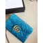 Gucci Velvet GG Marmont Matelassé Chevron Mini Bag 474575 Light Blue 2017