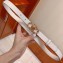 Ferragamo Calfskin Belt 20mm Width White 2018