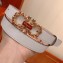 Ferragamo Calfskin Belt 20mm Width White 2018