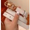 Ferragamo Calfskin Belt 20mm Width White 2018