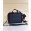 Chanel CC Filigree Grained Vanity Case Medium Bag A93343 Navy Blue/Black