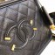 Chanel CC Filigree Grained Vanity Case Medium Bag A93343 Black