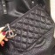 Chanel CC Logo Grained Deerskin Large Shopping Bag A92981 Black