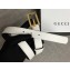 Gucci Width 2.5cm Leather Belt White with G Buckle 2018