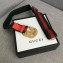 Gucci Green/Red Web Elastic Belt With Torchon Double G Buckle 2018