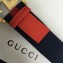 Gucci Blue/Red Web Elastic Belt With Torchon Double G Buckle 2018