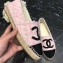 Chanel CC Logo Tweed Fabric Espadrilles G34436 Pink 2019