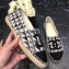 Chanel CC Logo Tweed Fabric Espadrilles G34436 Black 2019