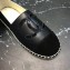 Chanel CC Logo Lambskin and Suede Calfskin Espadrilles Black 2019