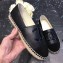 Chanel CC Logo Lambskin and Suede Calfskin Espadrilles Black 2019