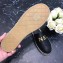 Chanel Gold Logo Espadrilles Mules Black 2019