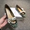 Dior J'Adior And Bow Ribbon Ballet Pumps In Obliuqe Jacquard Canvas Green 2019