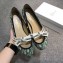 Dior J'Adior And Bow Ribbon Ballet Pumps In Obliuqe Jacquard Canvas Green 2019