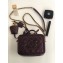 Chanel CC Filigree Grained Vanity Case Mini Bag A93342 Metallic Burgundy
