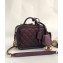 Chanel CC Filigree Grained Vanity Case Mini Bag A93342 Metallic Burgundy