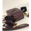 Chanel CC Filigree Grained Vanity Case Mini Bag A93342 Metallic Burgundy