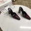 Balenciaga Heel 9cm Round Toe Calfskin Mules Burgundy 2019