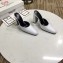 Balenciaga Heel 9cm Round Toe Calfskin Mules White 2019