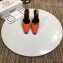 Balenciaga Heel 9cm Round Toe Calfskin Mules Orange 2019