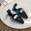 Balenciaga Heel 9cm Round Toe Calfskin Mules Lake Blue 2019