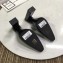 Balenciaga Heel 9cm Round Toe Calfskin Mules Black 2019