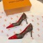 Louis Vuitton Heel 6.5cm Fetish Pumps Monogram Canvas/Patent Red