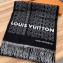 Louis Vuitton Logo Print Scarf Black/White 2018