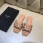Saint Laurent Slide Sandal In Crocodile Textured With Intertwining Straps Camel 2018