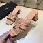 Saint Laurent Heel Slide Sandal In Crocodile Textured With Intertwining Straps Camel 2018