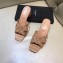 Saint Laurent Heel Slide Sandal In Crocodile Textured With Intertwining Straps Camel 2018