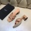 Saint Laurent Heel Slide Sandal In Crocodile Textured With Intertwining Straps Camel 2018