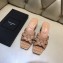 Saint Laurent Heel Slide Sandal In Crocodile Textured With Intertwining Straps Camel 2018