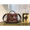 Fendi Kan I Leather & Silk With FF Texture Outlines Handbag Brown 2018