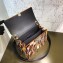 Fendi Kan I Leather & Silk With FF Texture Outlines Handbag Brown 2018
