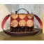 Fendi Mink Fur With FF Texture Outlines Red/Brown  2017
