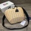 Prada Wicker and Saffiano leather Basket Tote bag Black 2022