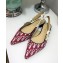 Dior J’Adior Slingback Flat Ballet Pump in Oblique Canvas Red 2018