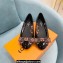Louis Vuitton leather and Monogram Bow Popi Flat Ballerinas Black  2022