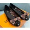 Louis Vuitton leather and Monogram Bow Popi Flat Ballerinas Black  2022