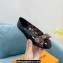 Louis Vuitton leather and Monogram Bow Popi Flat Ballerinas Black  2022