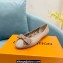 Louis Vuitton leather and Monogram Bow Popi Flat Ballerinas Nude 2022