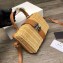 Prada Wicker and Saffiano leather Top Handle shoulder bag Brown 2022