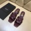 Saint Laurent Heel Slide Sandal In Crocodile Textured With Intertwining Straps Burgundy 2018