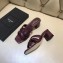 Saint Laurent Heel Slide Sandal In Crocodile Textured With Intertwining Straps Burgundy 2018