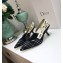Dior J’Adior Slingback Heel 65MM Pump in Tartan Fabric Black/White 2018