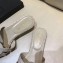 Saint Laurent Slide Sandal In Crocodile Textured With Intertwining Straps Apricot 2018