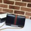 Gucci Web Ophidia GG Chain Wallet 546592 Leather Black 2019